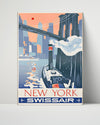 Classic Travel Poster - New York - Royal Mail Line Travel Vintage Framed Prints Poster 16x20