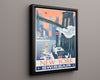 Classic Travel Poster - New York - Royal Mail Line Travel Vintage Framed Prints Floating Canvas 16x20