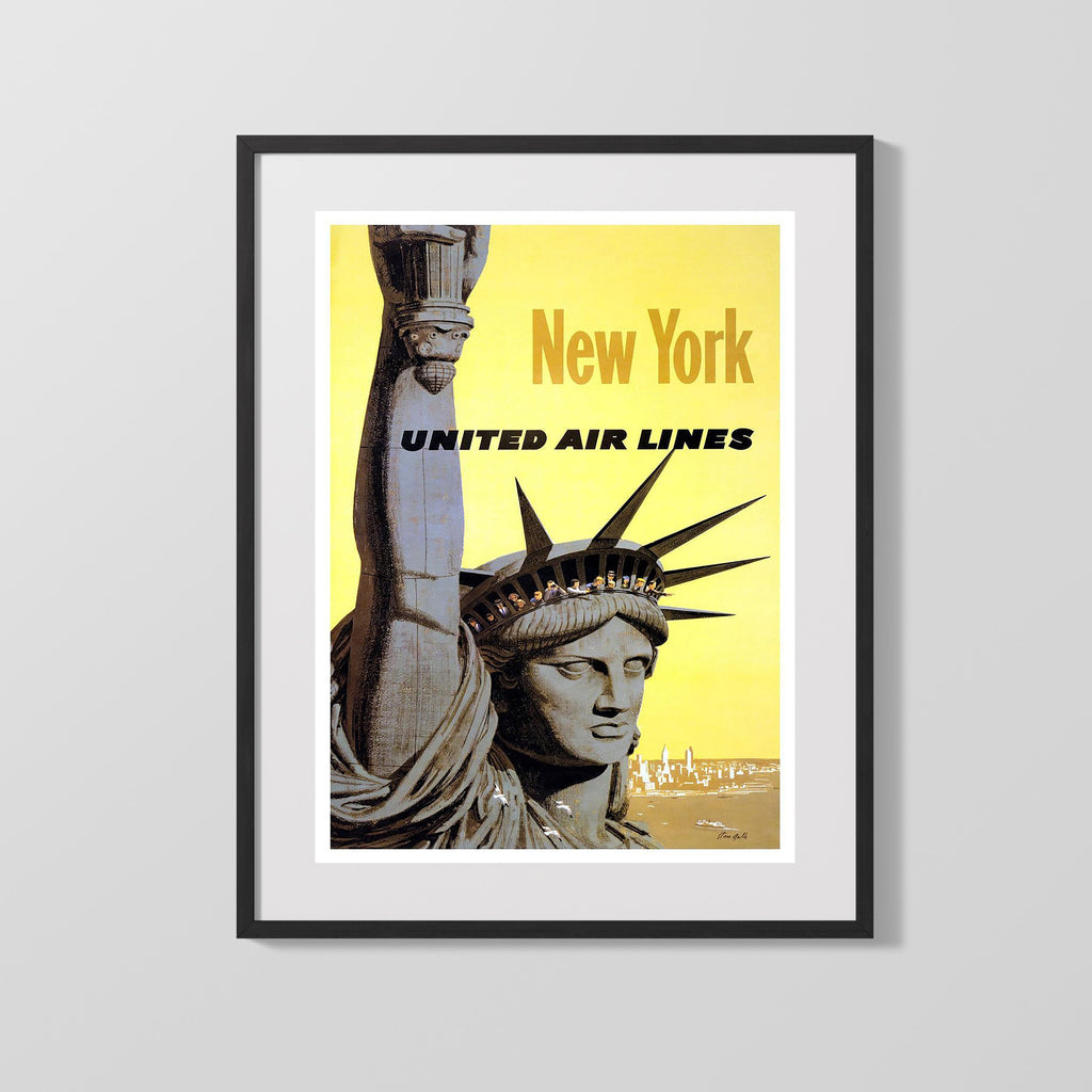 Classic Travel Poster - New York - TWA Travel Vintage Framed Prints Gallery Frame 16x20