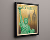Classic Travel Poster - New York - Worlds Fair 1939 Travel Vintage Framed Prints Floating Canvas 16x20
