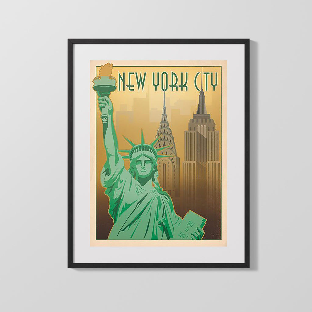 Classic Travel Poster - New York - Worlds Fair 1939 Travel Vintage Framed Prints Gallery Frame 16x20