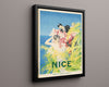 Classic Travel Poster - Nice Beuil - Winter Sports Travel Vintage Framed Prints Floating Canvas 16x20