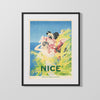 Classic Travel Poster - Nice Beuil - Winter Sports Travel Vintage Framed Prints Gallery Frame 16x20