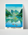 Classic Travel Poster - Norway - Nordkapp Cruise Poster Travel Vintage Framed Prints Poster 16x20