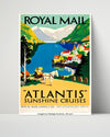 Classic Travel Poster - Norway - Royal Mail Atlantis Cruises Travel Vintage Framed Prints Poster 16x20