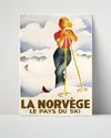 Classic Travel Poster - Norway - Ski Country Travel Vintage Framed Prints Poster 16x20