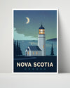 Classic Travel Poster - Nova Scotia - Lighthouse Travel Vintage Framed Prints Poster 16x20