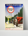 Classic Travel Poster - Nurburgring - Eifelrennen 11 Juni Travel Vintage Framed Prints Poster 16x20