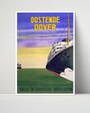 Classic Travel Poster - Oostende - DoverFerry Travel Vintage Framed Prints Poster 16x20