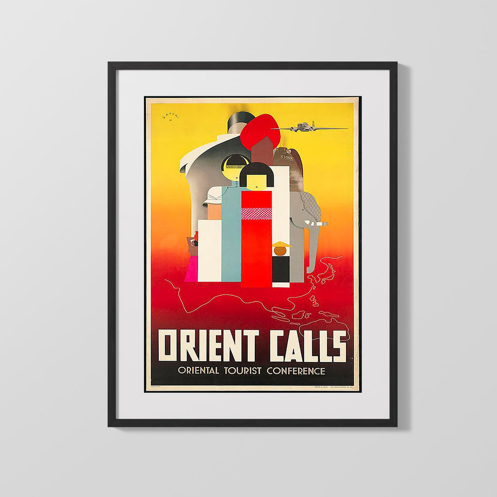 Classic Travel Poster - Orient Express - Compagnie Internationale Travel Vintage Framed Prints Gallery Frame 16x20