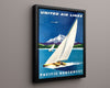 Classic Travel Poster - Pacific Northwest - United Air Lines Travel Vintage Framed Prints Floating Canvas 16x20