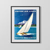 Classic Travel Poster - Pacific Northwest - United Air Lines Travel Vintage Framed Prints Gallery Frame 16x20