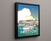 Classic Travel Poster - Padstow - Harbour Cornwall Travel Vintage Framed Prints Floating Canvas 16x20