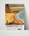 Classic Travel Poster - Paignton - South Devon Seaside Travel Vintage Framed Prints Poster 16x20