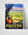 Classic Travel Poster - Palestine - Land of the Bible Travel Vintage Framed Prints Poster 16x20
