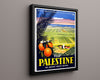Classic Travel Poster - Palestine - Land of the Bible Travel Vintage Framed Prints Floating Canvas 16x20