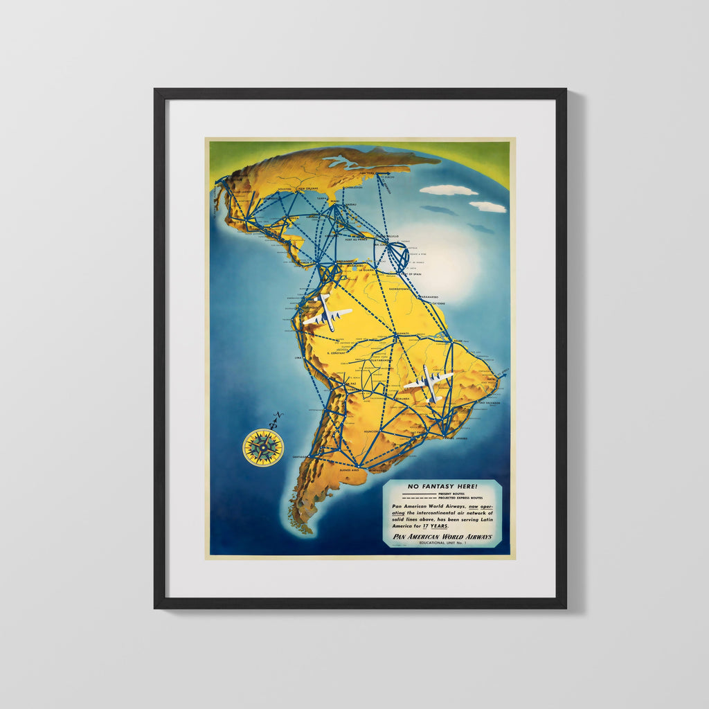 Classic Travel Poster - Panama - Canal Travel Vintage Framed Prints Gallery Frame 16x20
