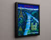 Classic Travel Poster - Paris - Air France (2) Travel Vintage Framed Prints Floating Canvas 16x20