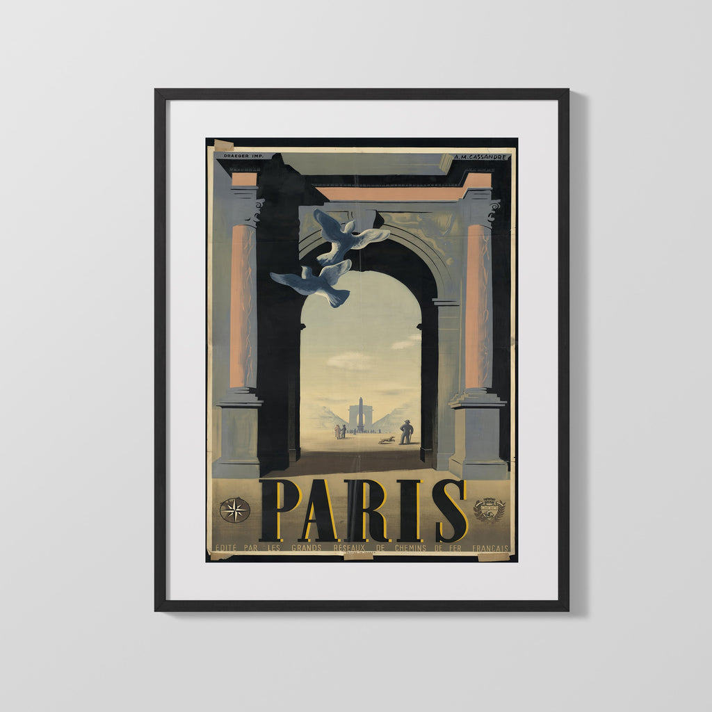 Classic Travel Poster - Paris Algiers - Ville dAlger Ship Travel Vintage Framed Prints Gallery Frame 16x20