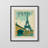 Classic Travel Poster - Paris - Arc de Triomphe Travel Vintage Framed Prints Gallery Frame 16x20
