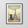 Classic Travel Poster - Paris - Champs Elysees Travel Vintage Framed Prints Gallery Frame 16x20