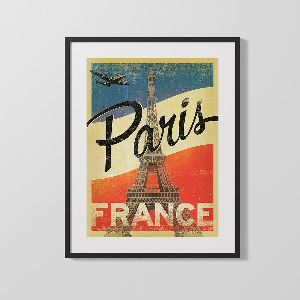Classic Travel Poster - Paris - Cocorico Theatre Travel Vintage Framed Prints Gallery Frame 16x20
