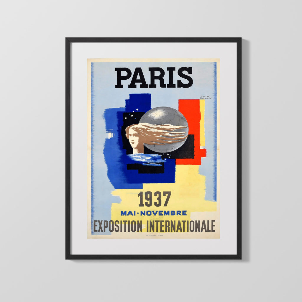 Classic Travel Poster - Paris - Eiffel Tower Travel Vintage Framed Prints Gallery Frame 16x20