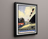 Classic Travel Poster - Paris - Grand Prix de Paris 1936 Travel Vintage Framed Prints Floating Canvas 16x20