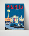 Classic Travel Poster - Paris - LAmour Magicien Travel Vintage Framed Prints Poster 16x20