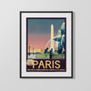 Classic Travel Poster - Paris - Montmartre Travel Vintage Framed Prints Gallery Frame 16x20