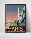 Classic Travel Poster - Paris - Montmartre Travel Vintage Framed Prints Poster 16x20
