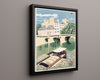 Classic Travel Poster - Paris - Orient Express Travel Vintage Framed Prints Floating Canvas 16x20