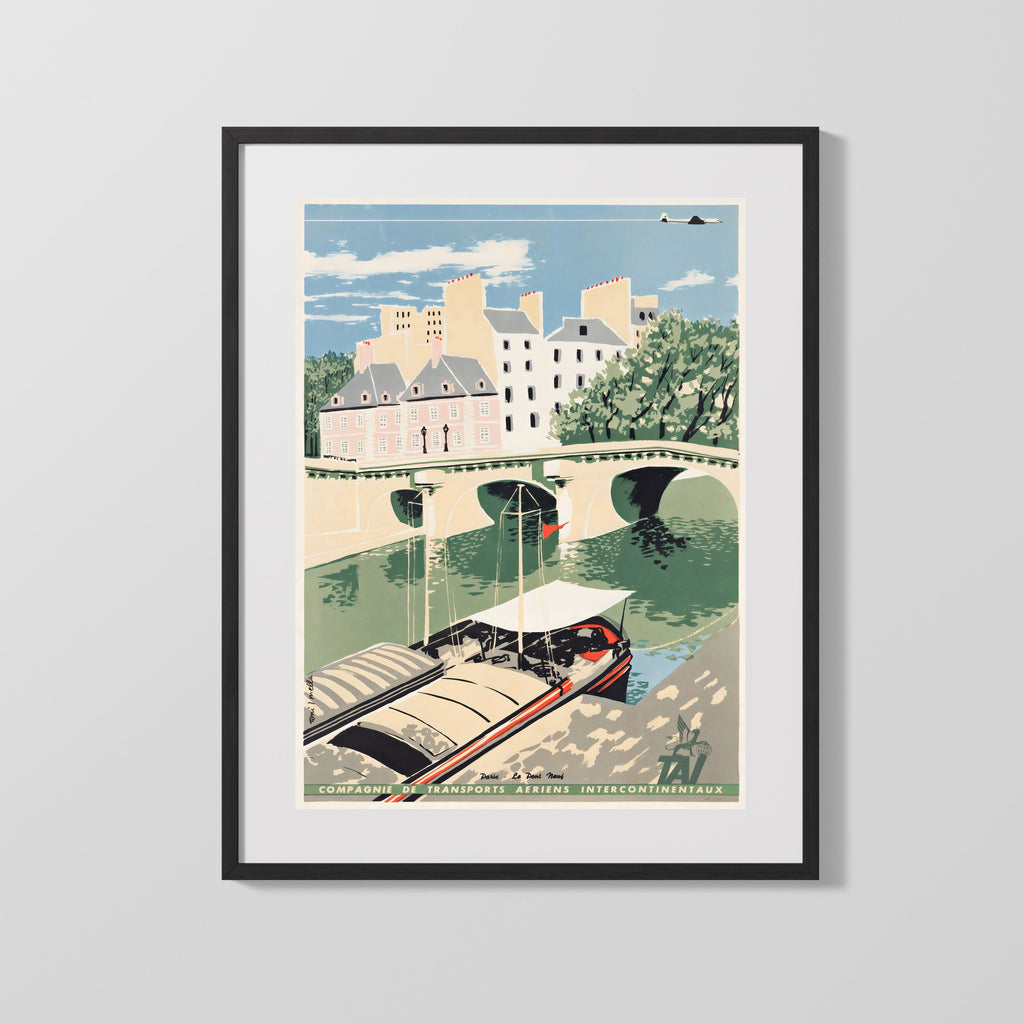 Classic Travel Poster - Paris - Orient Express Travel Vintage Framed Prints Gallery Frame 16x20