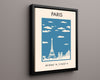 Classic Travel Poster - Paris - Place de la Concorde Travel Vintage Framed Prints Floating Canvas 16x20