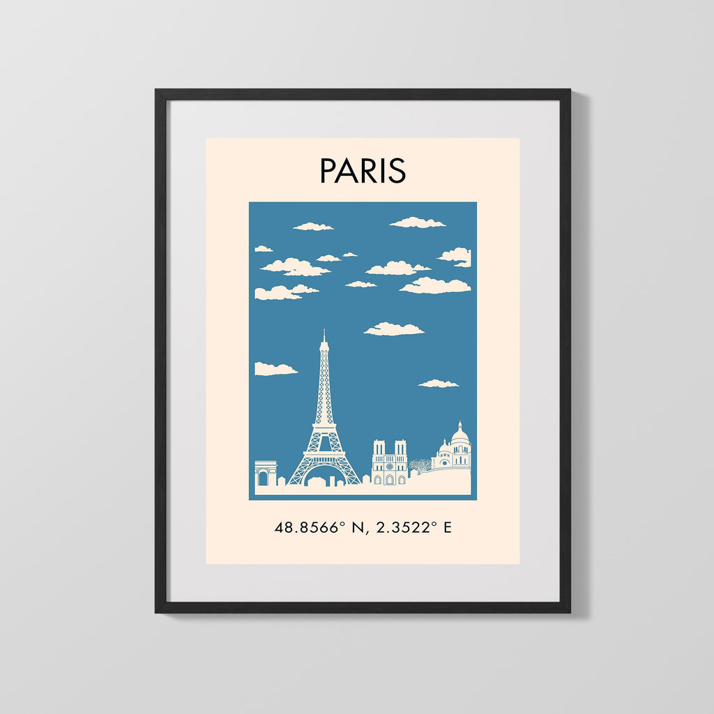 Classic Travel Poster - Paris - Place de la Concorde Travel Vintage Framed Prints Gallery Frame 16x20
