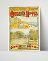 Classic Travel Poster - Penzance - Queens Hotel Travel Vintage Framed Prints Poster 16x20
