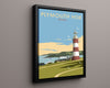 Classic Travel Poster - Plymouth - Devon Travel Vintage Framed Prints Floating Canvas 16x20