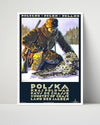 Classic Travel Poster - Poland - Country of Chase Travel Vintage Framed Prints Poster 16x20