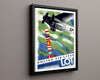 Classic Travel Poster - Poland - LOT Airlines Travel Vintage Framed Prints Floating Canvas 16x20