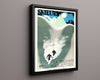Classic Travel Poster - Poland - Skiing Travel Vintage Framed Prints Floating Canvas 16x20