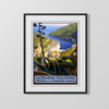 Classic Travel Poster - Portofino - Italian Riviera Travel Vintage Framed Prints Gallery Frame 16x20