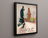 Classic Travel Poster - Prague - Winter Neige dArt Travel Vintage Framed Prints Floating Canvas 16x20
