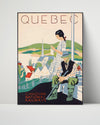 Classic Travel Poster - Quebec - Canadian National Railways Travel Vintage Framed Prints Poster 16x20