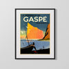 Classic Travel Poster - Quebec - Gaspe Peninsula Travel Vintage Framed Prints Gallery Frame 16x20