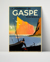 Classic Travel Poster - Quebec - Gaspe Peninsula Travel Vintage Framed Prints Poster 16x20