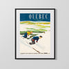 Classic Travel Poster - Quebec - Ski Tourism Travel Vintage Framed Prints Gallery Frame 16x20
