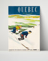 Classic Travel Poster - Quebec - Ski Tourism Travel Vintage Framed Prints Poster 16x20