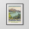 Classic Travel Poster - Rhatische Bahn - Switzerland Travel Vintage Framed Prints Gallery Frame 16x20