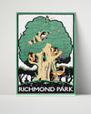 Classic Travel Poster - Richmond - Park Travel Vintage Framed Prints Poster 16x20