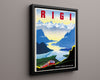 Classic Travel Poster - Rigi - Switzerland Scenic Alps Travel Vintage Framed Prints Floating Canvas 16x20